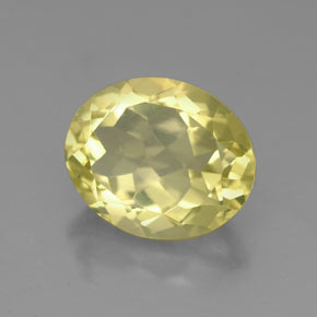 3.51캐럿 천연 레몬 쿼츠, 타원형 컷, 11×9.1 mm, VS