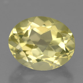 3.82캐럿 천연 레몬 쿼츠, 타원형 컷, 11.3×9.1 mm, VS