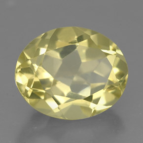 3.82캐럿 천연 레몬 쿼츠, 타원형 컷, 11.3×9.1 mm, VS