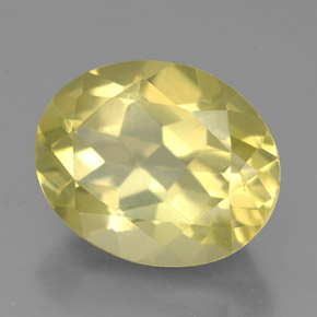 3.62캐럿 천연 레몬 쿼츠, 타원형 컷, 11.2×9.1 mm, VS