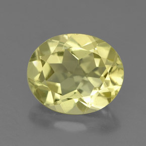 3.28캐럿 천연 레몬 쿼츠, 타원형 컷, 10.9×9.1 mm, VS