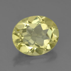 3.28캐럿 천연 레몬 쿼츠, 타원형 컷, 10.9×9.1 mm, VS