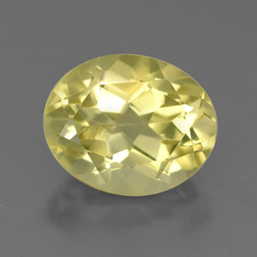 3.65캐럿 천연 레몬 쿼츠, 타원형 컷, 11.1×9.1 mm, VVS-VS