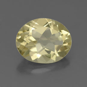 2.96캐럿 천연 레몬 쿼츠, 타원형 컷, 10.9×8.8 mm, VVS-VS