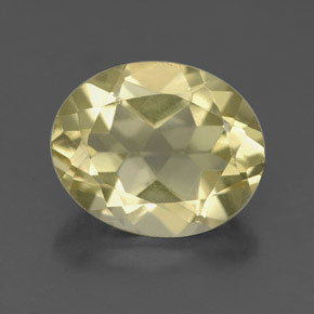 3.38캐럿 천연 레몬 쿼츠, 타원형 컷, 11.3×9.2 mm, VVS-VS