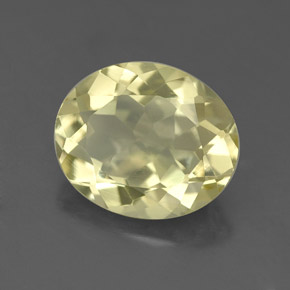 2.89캐럿 천연 레몬 쿼츠, 타원형 컷, 11×9.1 mm, VS