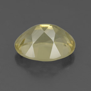 3.54캐럿 천연 옅은 노랑 쿼츠, 타원형 컷, 11.3×9.1 mm, VS