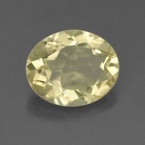 3.28캐럿 천연 레몬 쿼츠, 타원형 컷, 11.2×9.2 mm, VS