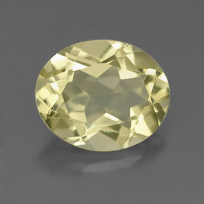 3.34캐럿 천연 옅은 노랑 쿼츠, 타원형 컷, 11.2×9.2 mm, VS