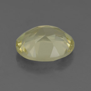 3.34캐럿 천연 옅은 노랑 쿼츠, 타원형 컷, 11.2×9.2 mm, VS