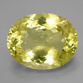 28.91캐럿 천연 레몬 쿼츠, 타원형 컷, 23.3×18.6 mm, VVS-VS