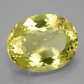28.91캐럿 천연 레몬 쿼츠, 타원형 컷, 23.3×18.6 mm, VVS-VS