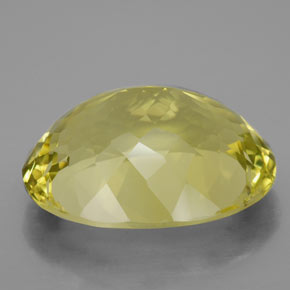 28.91캐럿 천연 레몬 쿼츠, 타원형 컷, 23.3×18.6 mm, VVS-VS