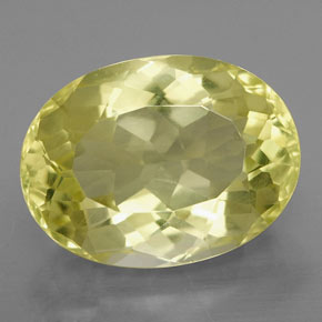 9.45캐럿 천연 레몬 쿼츠, 타원형 컷, 16.2×12.1 mm, VVS-VS