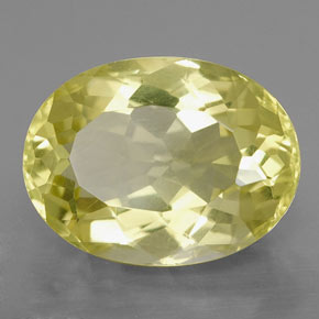 9.45캐럿 천연 레몬 쿼츠, 타원형 컷, 16.2×12.1 mm, VVS-VS