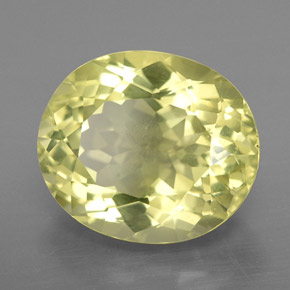 7.81캐럿 천연 레몬 쿼츠, 타원형 컷, 14.1×12 mm, VS-SI
