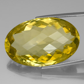 82.06캐럿 천연 레몬 쿼츠, 타원형 컷, 37.2×24.1 mm, VVS-VS