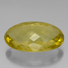 82.06캐럿 천연 레몬 쿼츠, 타원형 컷, 37.2×24.1 mm, VVS-VS