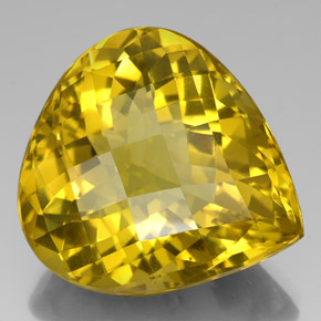 125.20캐럿 천연 레몬 쿼츠, 배 모양, 36.6×34.2 mm, VVS