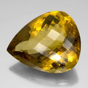 160.20캐럿 천연 레몬 쿼츠, 배 모양, 42.8×35.1 mm, VVS-VS