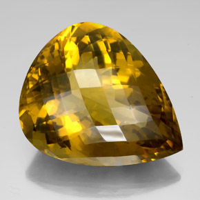 160.20캐럿 천연 레몬 쿼츠, 배 모양, 42.8×35.1 mm, VVS-VS