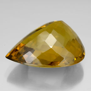 160.20캐럿 천연 레몬 쿼츠, 배 모양, 42.8×35.1 mm, VVS-VS