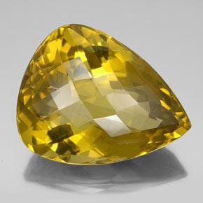 152.05캐럿 천연 디종 옐로우 쿼츠, 배 모양, 42.5×33.5 mm, VVS-VS