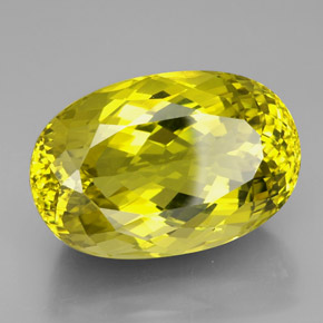 101.50캐럿 천연 레몬 쿼츠, 타원형 컷, 34.6×23.2 mm, VVS