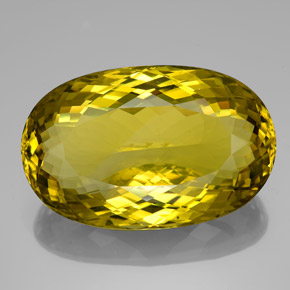 128.95캐럿 천연 레몬 쿼츠, 타원형 컷, 42.7×27.6 mm, VVS