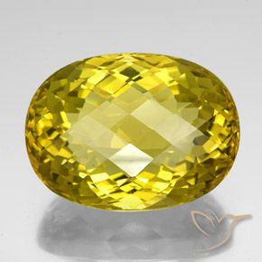 128.50ct 자연스러운 디종 옐로우 석영, 타원형, VVS
