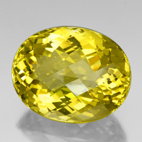 84.87캐럿 천연 레몬 쿼츠, 타원형 컷, 32.4×25.6 mm, VVS