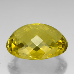84.87캐럿 천연 레몬 쿼츠, 타원형 컷, 32.4×25.6 mm, VVS