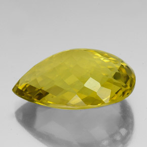 78.64캐럿 천연 레몬 쿼츠, 배 모양, 35.2×25.7 mm, VS
