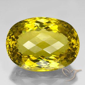 123.60ct 자연스러운 가을 노랑 석영, 타원형, VVS-VS