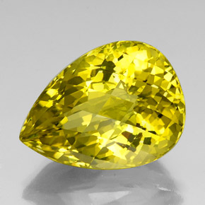 39.58캐럿 천연 레몬 쿼츠, 배 모양, 26×19.3 mm, VVS
