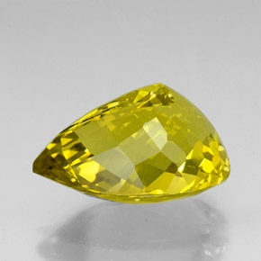 39.58캐럿 천연 레몬 쿼츠, 배 모양, 26×19.3 mm, VVS
