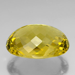 76.90캐럿 천연 레몬 쿼츠, 타원형 컷, 31.4×24.9 mm, VVS