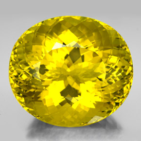 320.20캐럿 천연 레몬 쿼츠, 타원형 컷, 45.4×40.1 mm, VVS