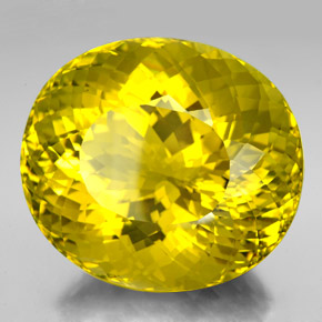 320.20캐럿 천연 레몬 쿼츠, 타원형 컷, 45.4×40.1 mm, VVS