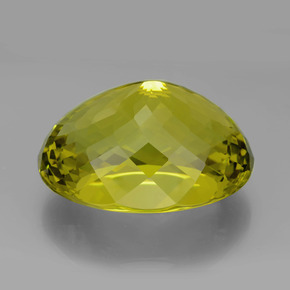 199.65캐럿 천연 녹빛 옐로우 쿼츠, 타원형 컷, 42.4×33.4 mm, VVS