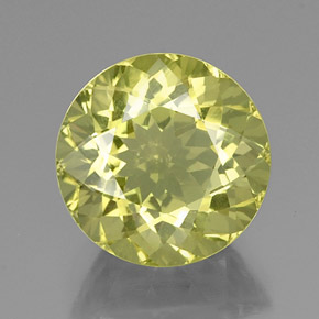 13.55캐럿 천연 레몬 쿼츠, 라운드 컷, 16.08 mm, VVS-VS