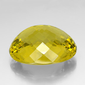132.25캐럿 천연 레몬 쿼츠, 타원형 컷, 37.8×31.5 mm, VVS