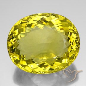 171.65ct 자연스러운 파인애플 옐로우 석영, 타원형, VVS-VS