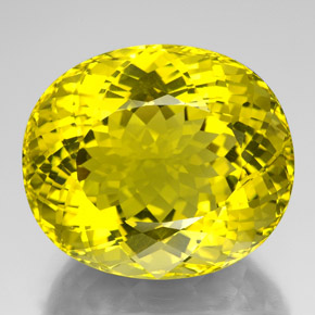 175.75캐럿 천연 레몬 쿼츠, 타원형 컷, 38.1×33 mm, VVS