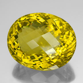 142.90캐럿 천연 레몬 쿼츠, 타원형 컷, 36.7×30.3 mm, IF