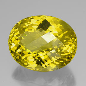 94.25캐럿 천연 레몬 쿼츠, 타원형 컷, 32×25.5 mm, IF