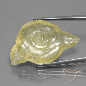 39.56ct 자연스러운 연노랑 석영, 팬시한, 투명/반투명