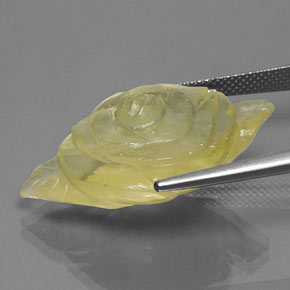 28.30캐럿 천연 레몬 쿼츠, 투명한, 30.2×19.7 mm, 투명/반투명