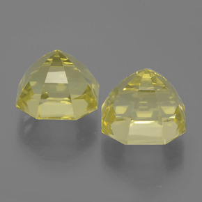 캐럿 천연 레몬 쿼츠 보석, 에메랄드 컷, 10.4×10.4 mm, VVS-VS