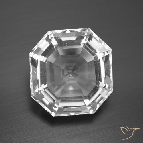 13.33ct 자연스러운 클리어 화이트 석영, 에메랄드 컷, VVS-VS